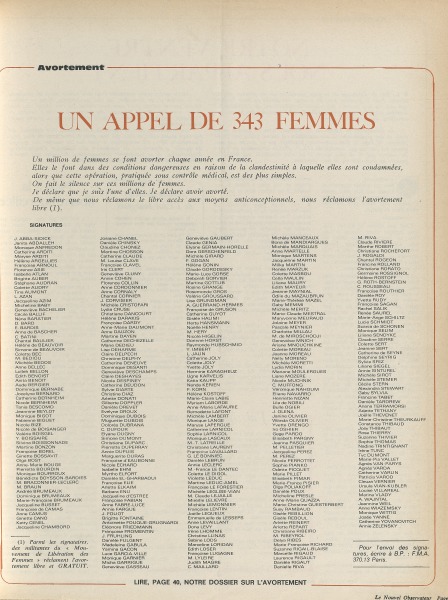 Le manifeste des "343 salopes"